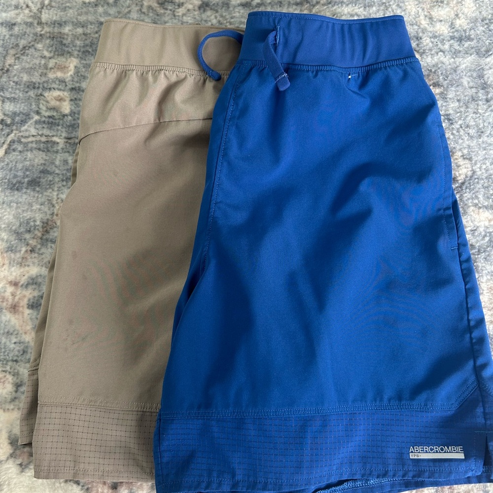 Abercrombie & Fitch Boys Royal Blue / Tan Shorts (YPB) quick - dry